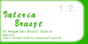 valeria bruszt business card