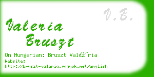 valeria bruszt business card